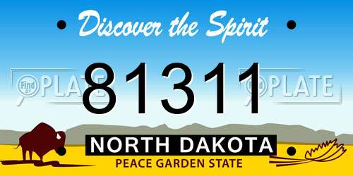 81311 North Dakota License Plate