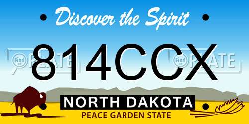 814CCX North Dakota License Plate