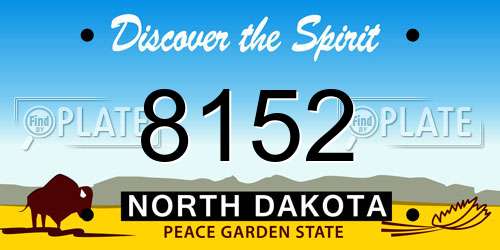 8152 North Dakota License Plate