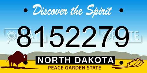 8152279 North Dakota License Plate