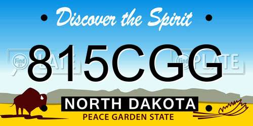 815CGG North Dakota License Plate