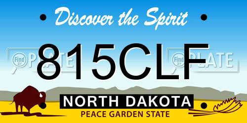 815CLF North Dakota License Plate
