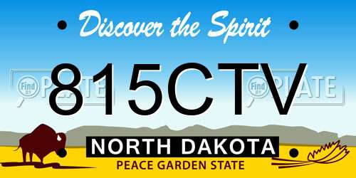 815CTV North Dakota License Plate