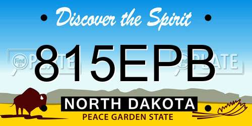 815EPB North Dakota License Plate