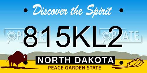 815KL2 North Dakota License Plate