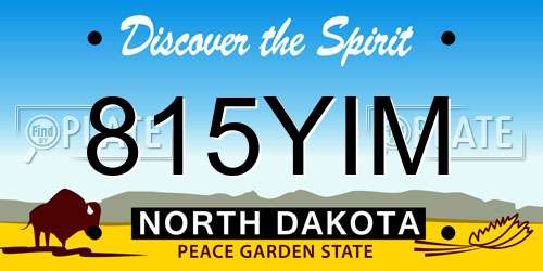 815YIM North Dakota License Plate