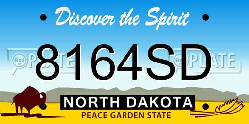 8164SD North Dakota License Plate