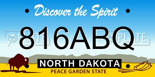 816ABQ North Dakota License Plate