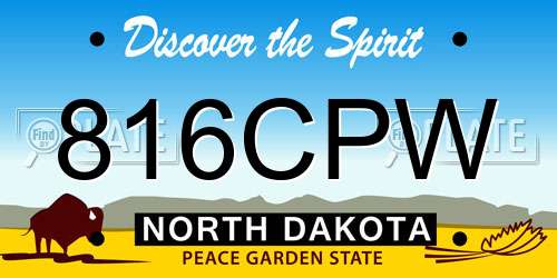 816CPW North Dakota License Plate