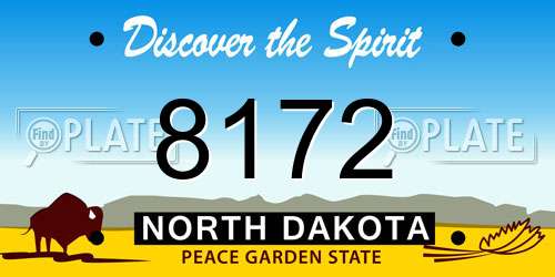 8172 North Dakota License Plate