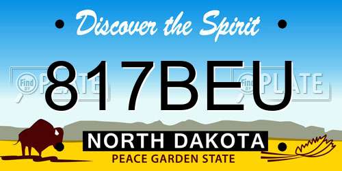 817BEU North Dakota License Plate
