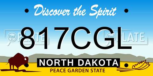 817CGL North Dakota License Plate