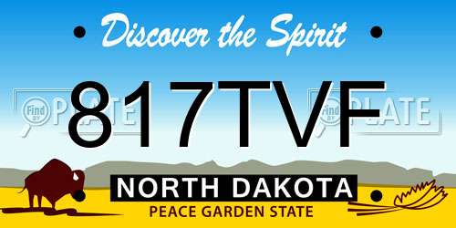817TVF North Dakota License Plate