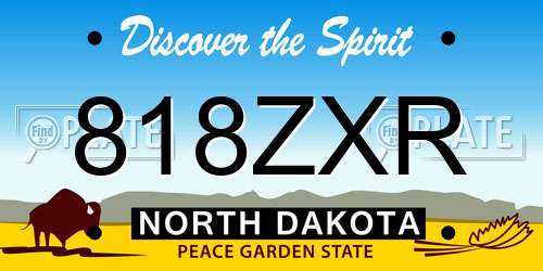 818ZXR North Dakota License Plate