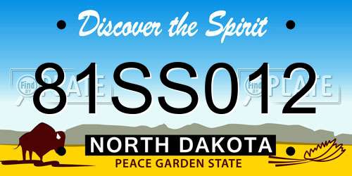 81SS012 North Dakota License Plate