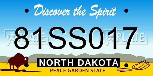 81SS017 North Dakota License Plate