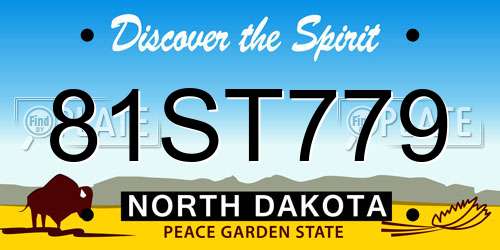 81ST779 North Dakota License Plate