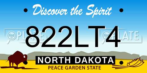 822LT4 North Dakota License Plate
