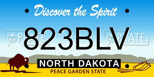 823BLV North Dakota License Plate