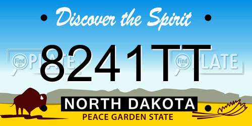 8241TT North Dakota License Plate
