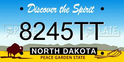 8245TT North Dakota License Plate