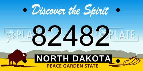 82482 North Dakota License Plate
