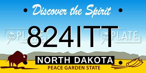 824ITT North Dakota License Plate