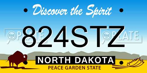824STZ North Dakota License Plate