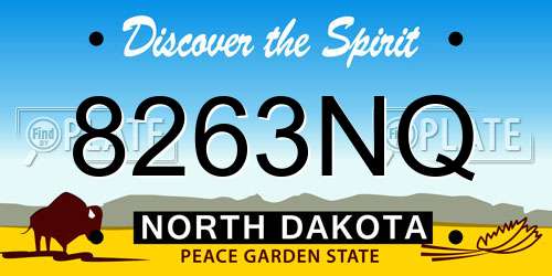 8263NQ North Dakota License Plate