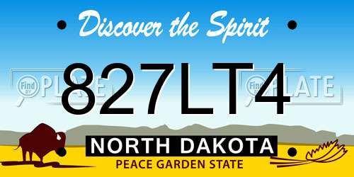 827LT4 North Dakota License Plate