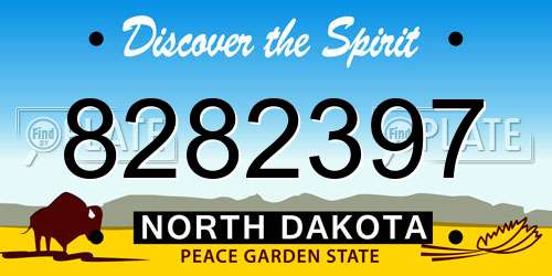 8282397 North Dakota License Plate
