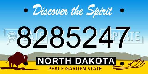 8285247 North Dakota License Plate
