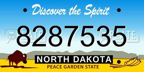 8287535 North Dakota License Plate