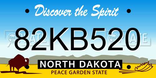 82KB520 North Dakota License Plate