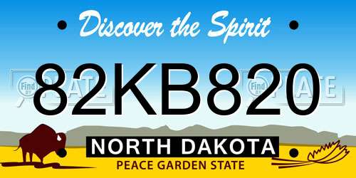 82KB820 North Dakota License Plate