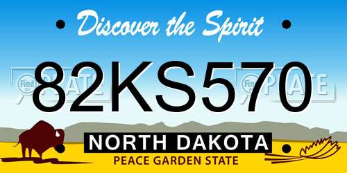 82KS570 North Dakota License Plate