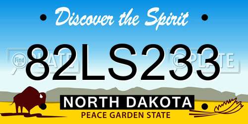 82LS233 North Dakota License Plate