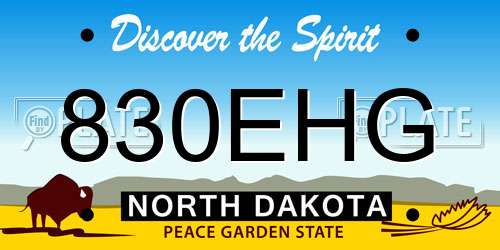 830EHG North Dakota License Plate