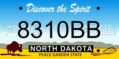 8310BB North Dakota License Plate