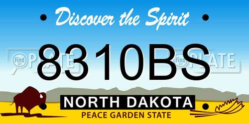 8310BS North Dakota License Plate