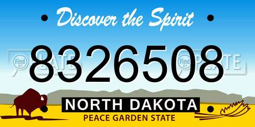 8326508 North Dakota License Plate