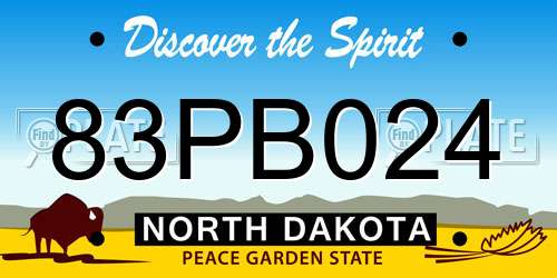 83PB024 North Dakota License Plate