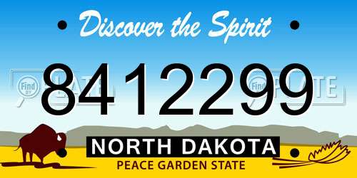 8412299 North Dakota License Plate