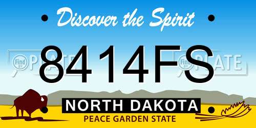 8414FS North Dakota License Plate