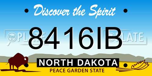 8416IB North Dakota License Plate