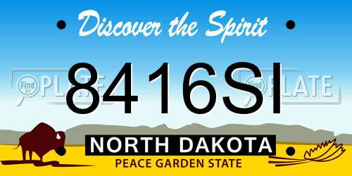 8416SI North Dakota License Plate