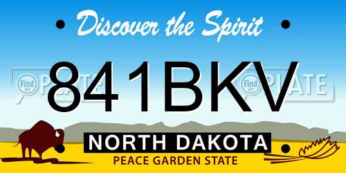 841BKV North Dakota License Plate