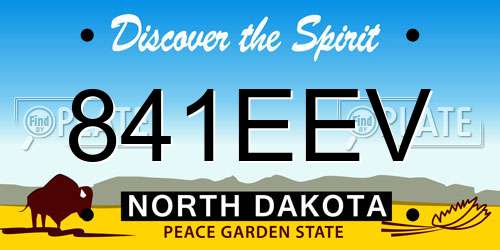 841EEV North Dakota License Plate