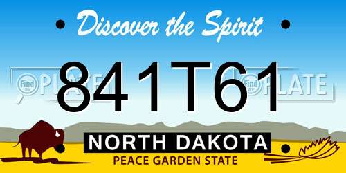 841T61 North Dakota License Plate