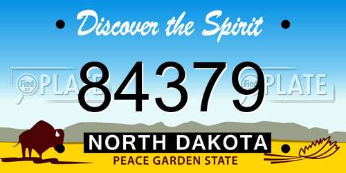 84379 North Dakota License Plate
